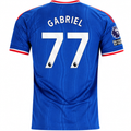 adidas Mens Manchester United JJ Gabriel Away Jersey w/ EPL + No Room For Racism Patches 26/27 (Blue)
