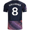Nike Mens Tottenham Hotspur Conor Gallagher Away Jersey w/ EPL + No Room For Racism Patches 26/27 (Obsidan/White)