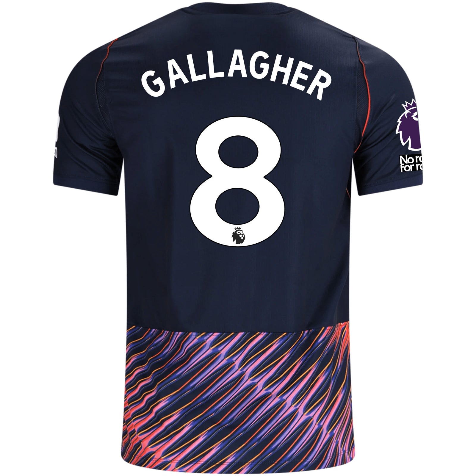 Nike Mens Tottenham Hotspur Conor Gallagher Away Jersey w/ EPL + No Room For Racism Patches 26/27 (Obsidan/White)