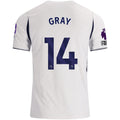 Nike Mens Tottenham Hotspur Archie Gray Home Jersey w/ EPL + No Room For Racism 26/27 (White)
