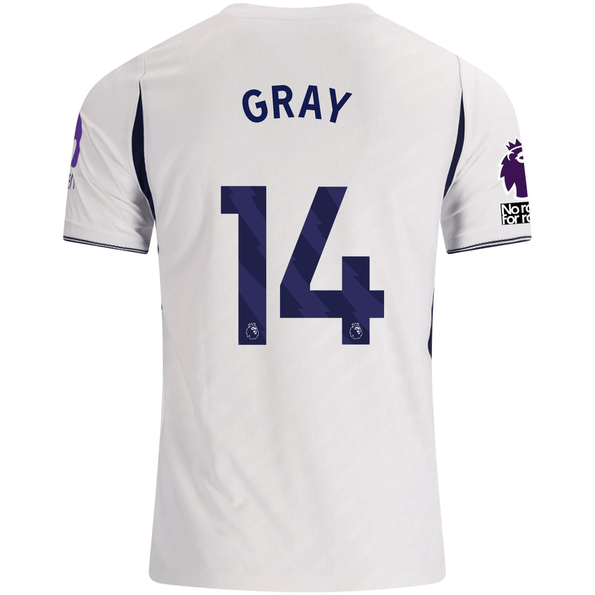 Nike Mens Tottenham Hotspur Archie Gray Home Jersey w/ EPL + No Room For Racism 26/27 (White)