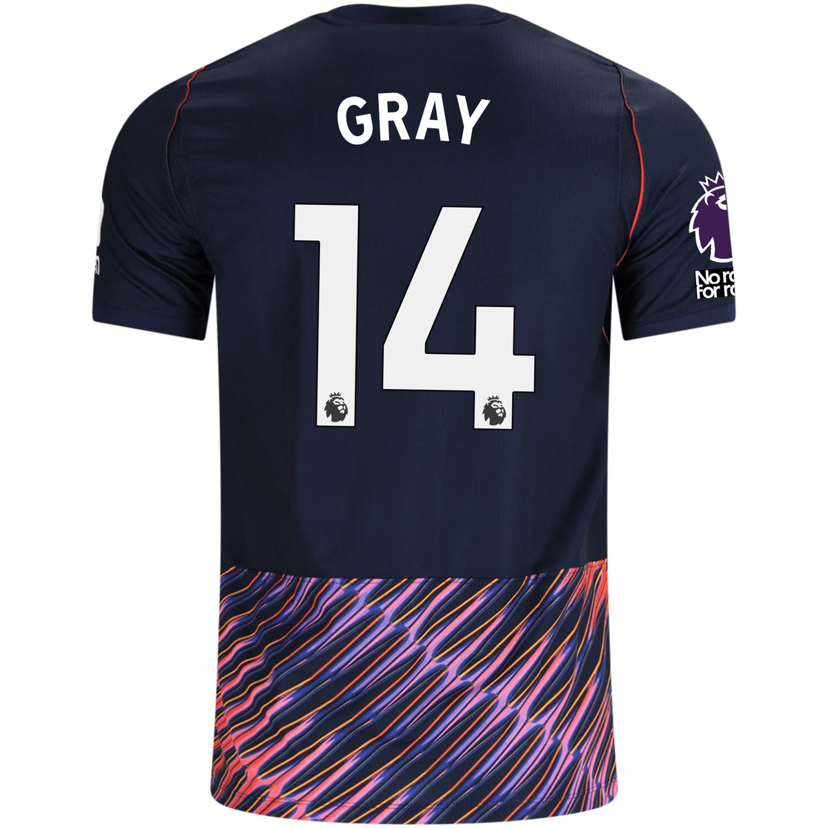 Nike Mens Tottenham Hotspur Archie Gray Away Jersey w/ EPL + No Room For Racism Patches 26/27 (Obsidan/White)