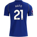Nike Mens Chelsea FC Jorrel Hato Home Jersey w/ EPL + No Room For Racism + Club World Cup Champion Patches 26/27 (Bright Royal/Gold)