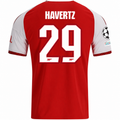 adidas Mens Arsenal Kai Havertz Home Jersey w/ Champions League Patches 26/27 (Red)