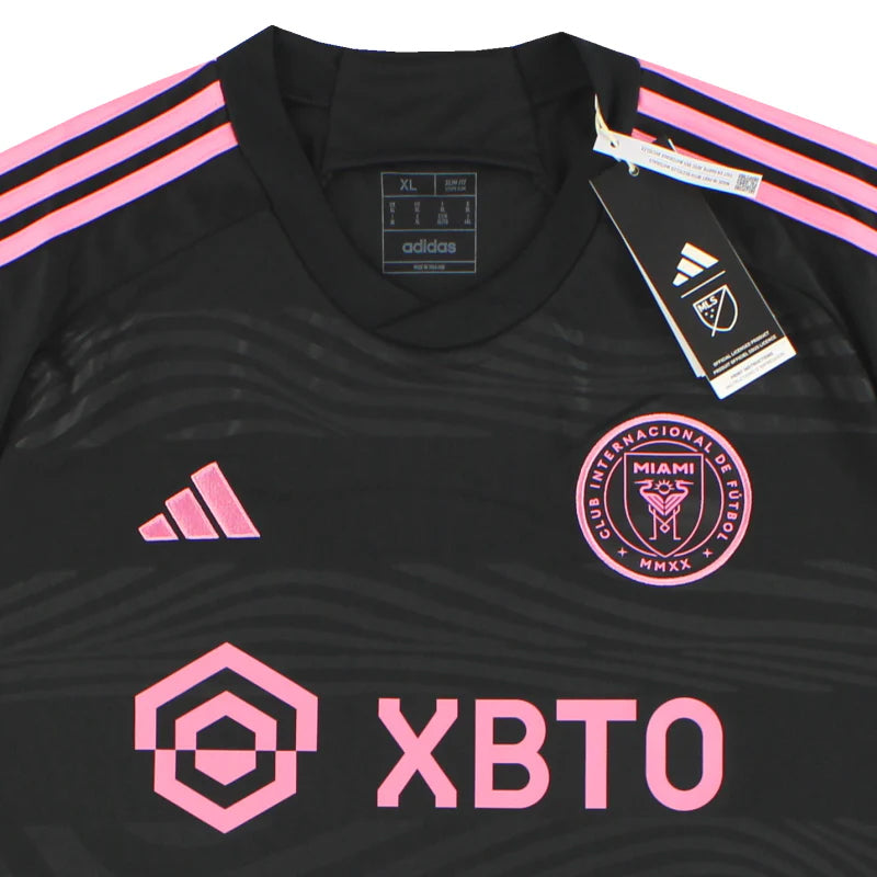 adidas Men's Inter Miami Away Jersey 23/24 (Black/True Pink)