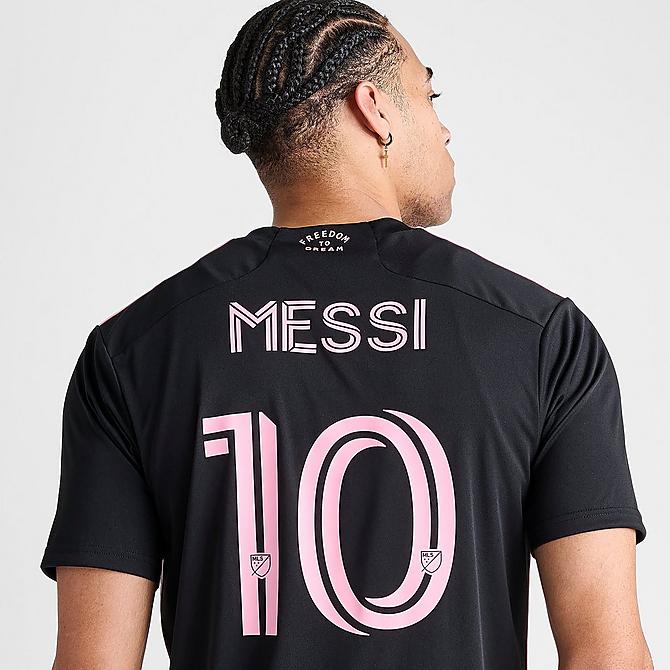 Pink Messi Jacket adidas Inter Miami Lionel Messi Away Jersey 23/24 (Black/True Pink ...