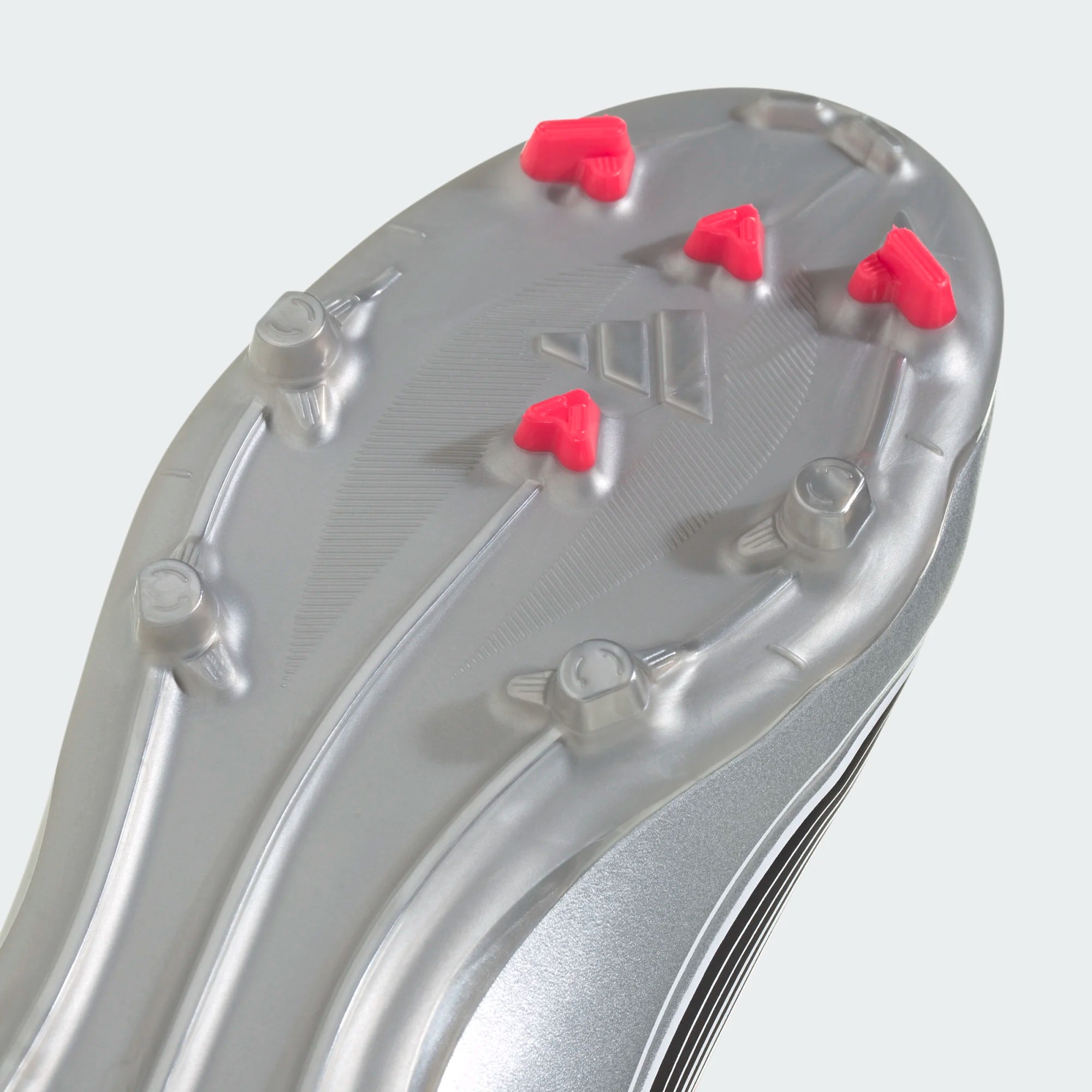 adidas Youth F50 Messi League FG/MG Junior Soccer Cleats (White/Lucid Red/Silver Metallic)