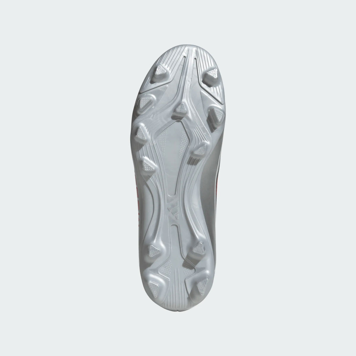 adidas Youth F50 Messi Club FG/MG Junior Soccer Cleats (White/Lucid Red/Silver Metallic)