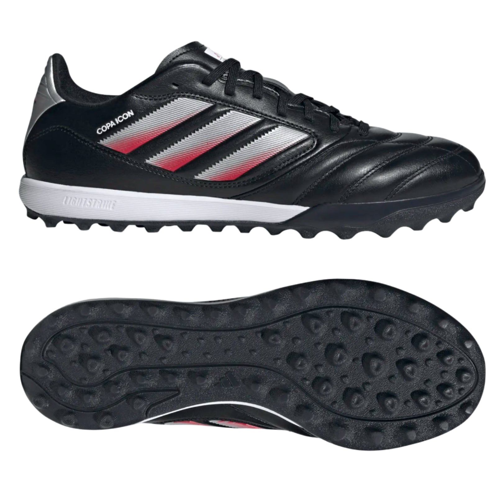 adidas Copa Icon II Pro Turf Soccer Shoes (Black/Red/Silver Metallic)