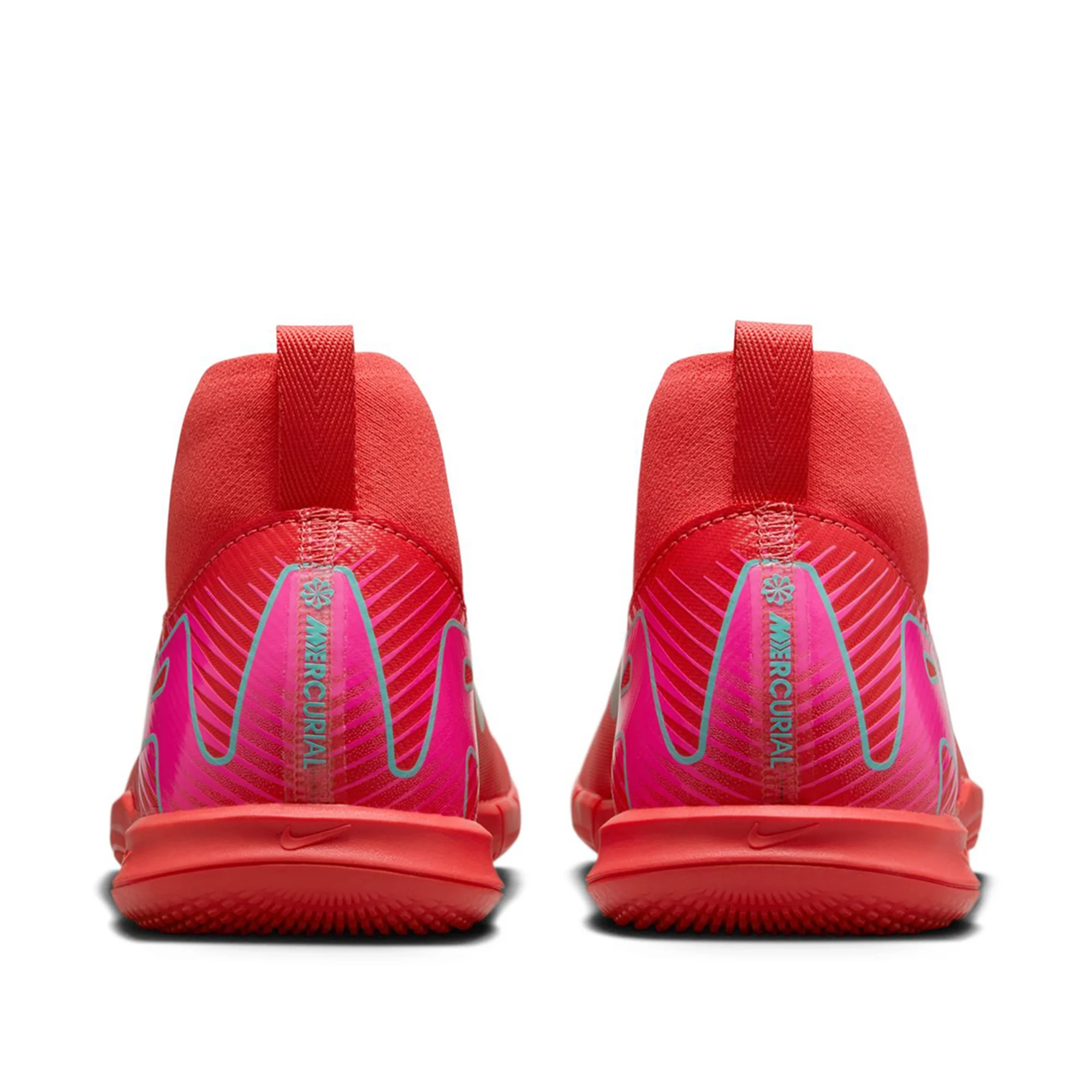 Nike Jr. Zoom Superfly 10 Academy Indoor Soccer Shoes (Ember Glow/Aurora Green)