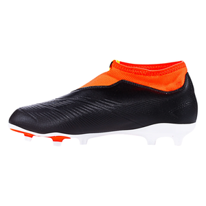 adidas Jr. Predator League Laceless Firm Ground Soccer Cleats (Core Black/White/Solar Red)