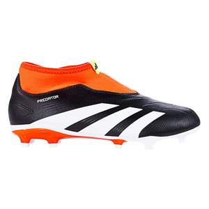 adidas Jr. Predator League Laceless Firm Ground Soccer Cleats (Core Black/White/Solar Red)