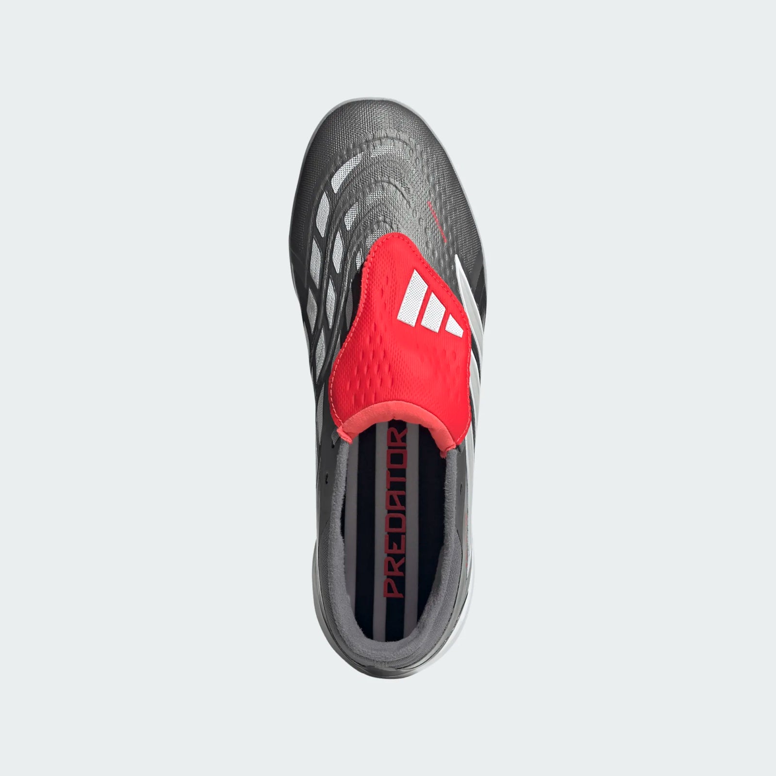 adidas Predator Pro Fold Tongue Turf FT TF Soccer Shoes (Iron Metallic/Zero Metallic/Lucid Red)