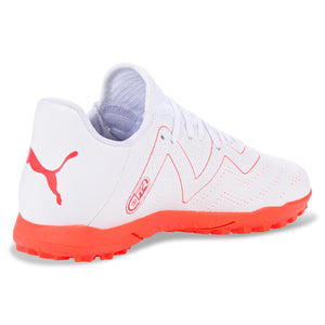 Puma Jr. Future Play TT Turf Soccer Shoes (Puma White/Fire Orchid)