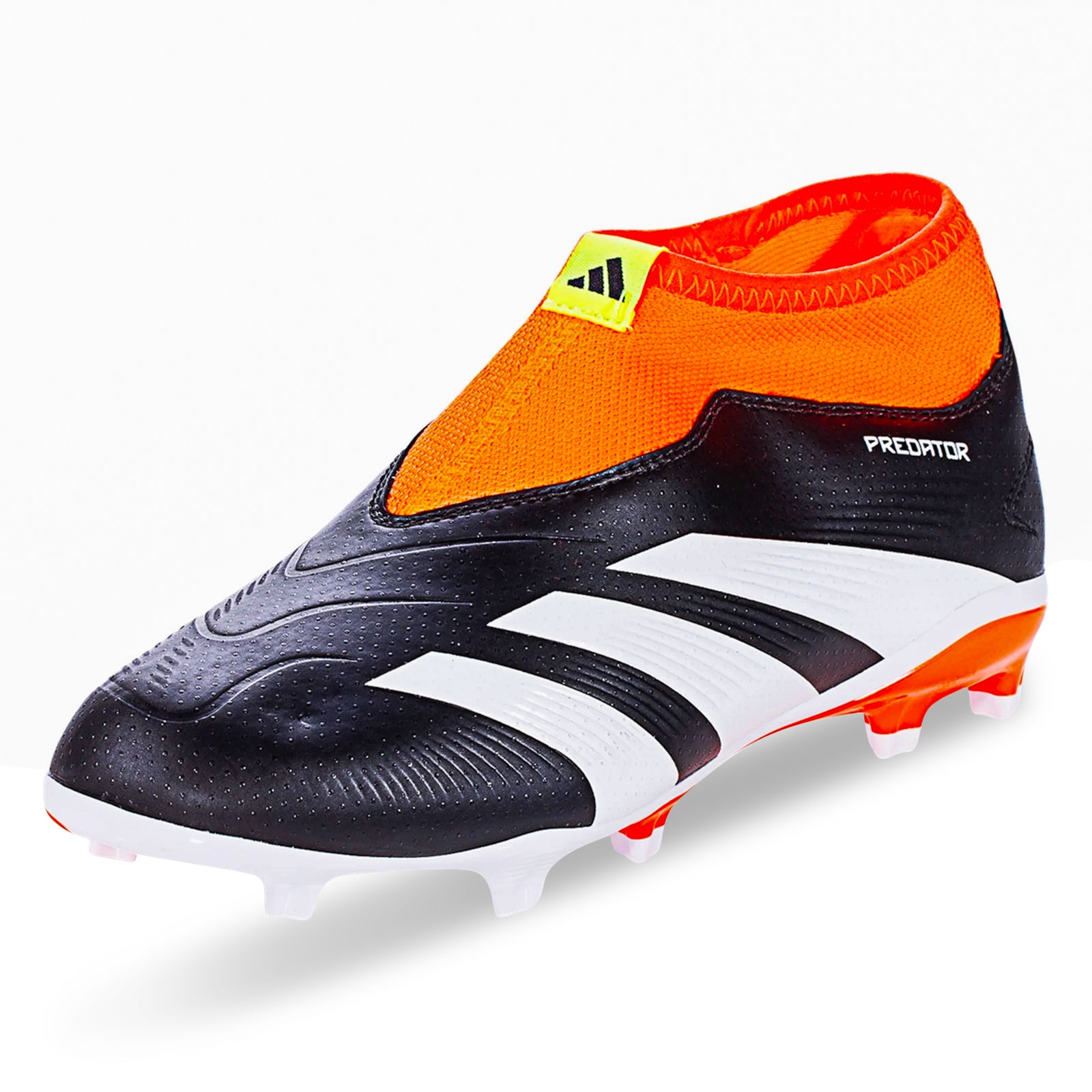 adidas Jr. Predator League Laceless Firm Ground Soccer Cleats (Core Black/White/Solar Red)