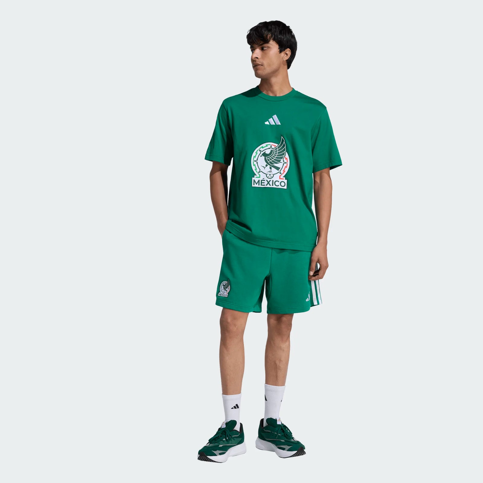 adidas Men's Mexico Logo Crest World Cup T-Shirt (Green)