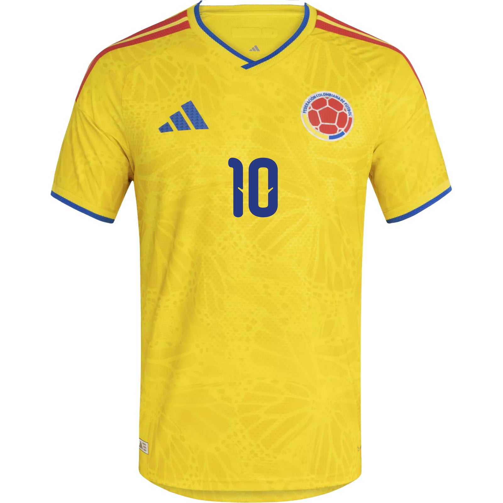 adidas Men's James Rodriguez Colombia 2026 Authentic Home Jersey (Impact Yellow)