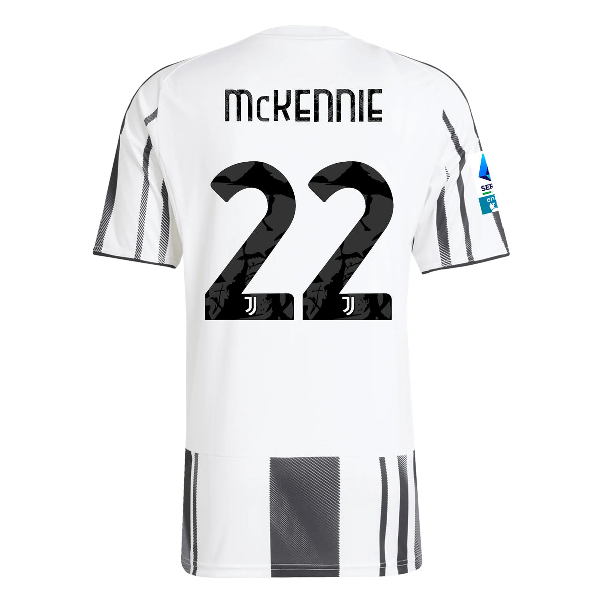 adidas Men's Juventus Kalulu Home Jersey w/ Serie A Patch 25/26 (White/Black/Pink)