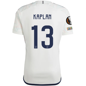 adidas Ajax Ahmetcan Kaplan Away Jersey w/ Europa League Patches 23/24 (Core White)