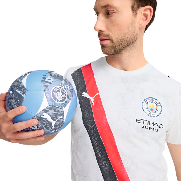 Puma Manchester City Authentic Kid Super Jersey w/ Club World Cup Patches 25/26 (Puma White/Puma Black)