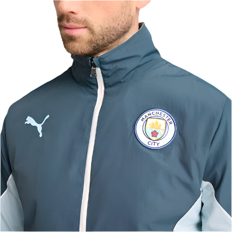 Puma Manchester City 25/26 Kid Super Reversible Jacket (Grey Skies/Team Light Blue)
