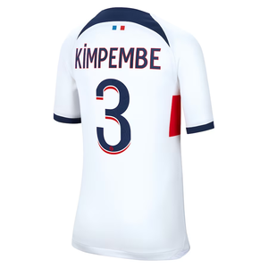 Nike Youth Paris Saint-Germain Kimpembe Away Jersey 23/24 (White/Midnight Navy)