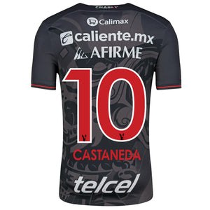 Charly Kevin Castaneda Xolos de Tijuana Third Jersey 24/25 (Black/Red)