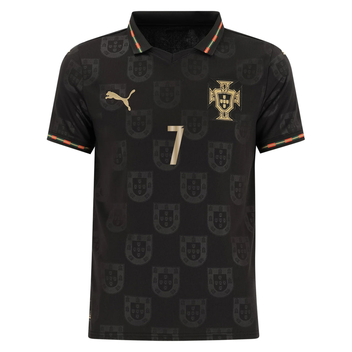PUMA Youth Portugal Cristiano Ronaldo Special Edition Jersey 25/26 (Black/Gold)
