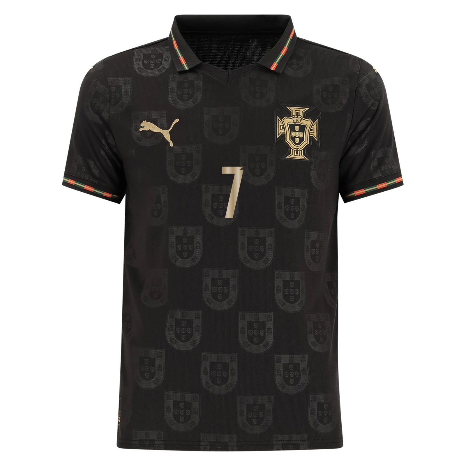 PUMA Youth Portugal Cristiano Ronaldo Special Edition Jersey 25/26 (Black/Gold)