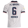adidas Mens Bayern Munich Joshua Kimmich Away Jersey w/ Bundesliga Champion Patch 26/27 (White)