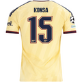 adidas Men's Arsenal FC Ezri Konsa Third Jersey w/ Champions League Patches 26/27 (Yellow)