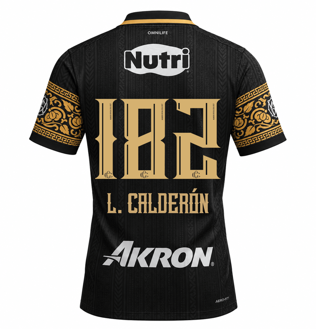 Nike Men's Chivas Guadalajara Leonel Calderón Match Authentic Third Jersey 26/27 (Black/Truly Gold)