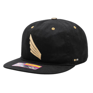 Fan Ink Los Angeles FC Bankroll Wing Snapback Hat (Black/Gold)