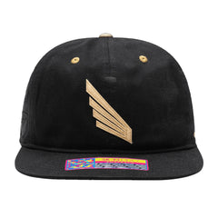 Fan Ink Los Angeles FC Bankroll Wing Snapback Hat (Black/Gold)