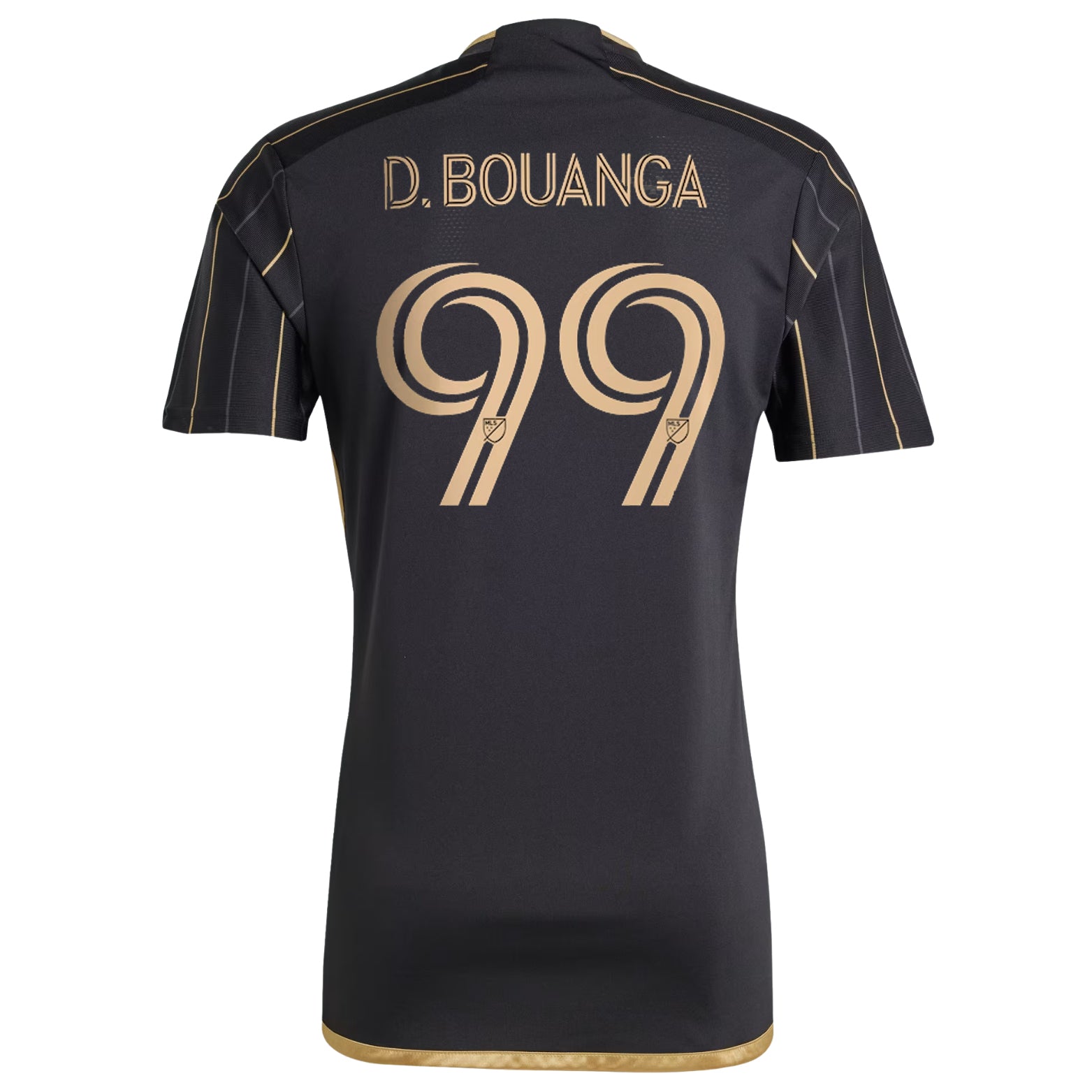 adidas Men's D. Bouanga LAFC Home Jersey w/ Sponsor 2025 (Black/Gold)