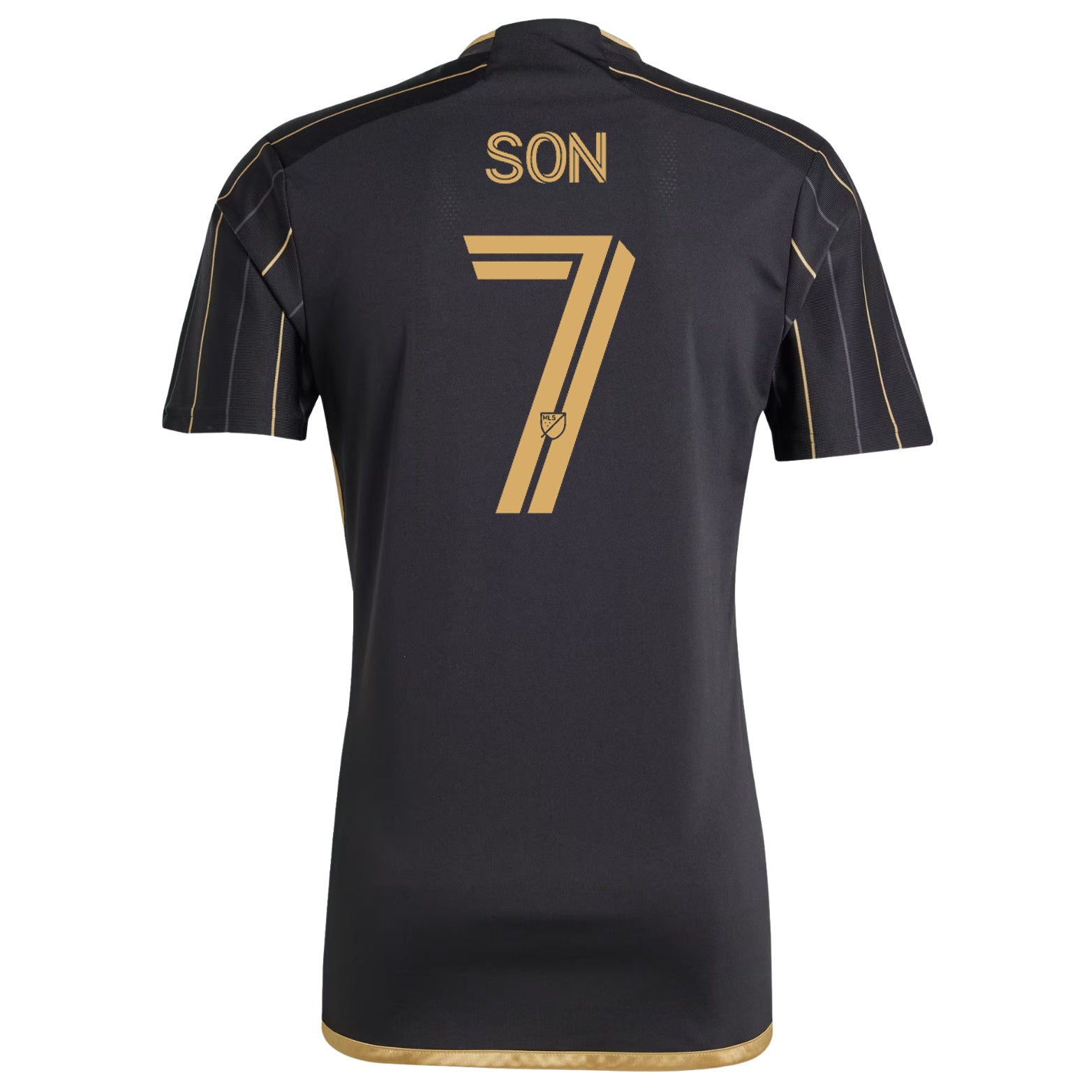 adidas Men's Son Heung-min LAFC Home Jersey w/ Sponsor 2025 (Black/Gold)