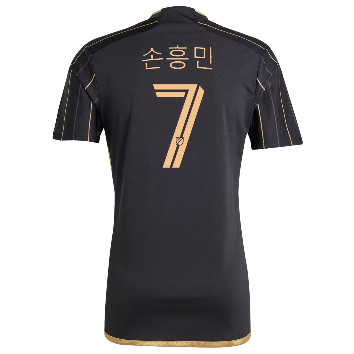 adidas Men's Son Heung-min (손흥민) LAFC Home Jersey w/ Sponsor 2025 (Black/Gold)