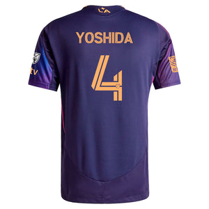 adidas Maya Yoshida LA Galaxy Authentic Away Jersey w/ MLS + Apple TV + RBC Sponsor 25/26 (Purple)