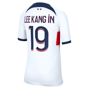 Nike Youth Paris Saint-Germain Lee Kang In Away Jersey 23/24 (White/Midnight Navy)