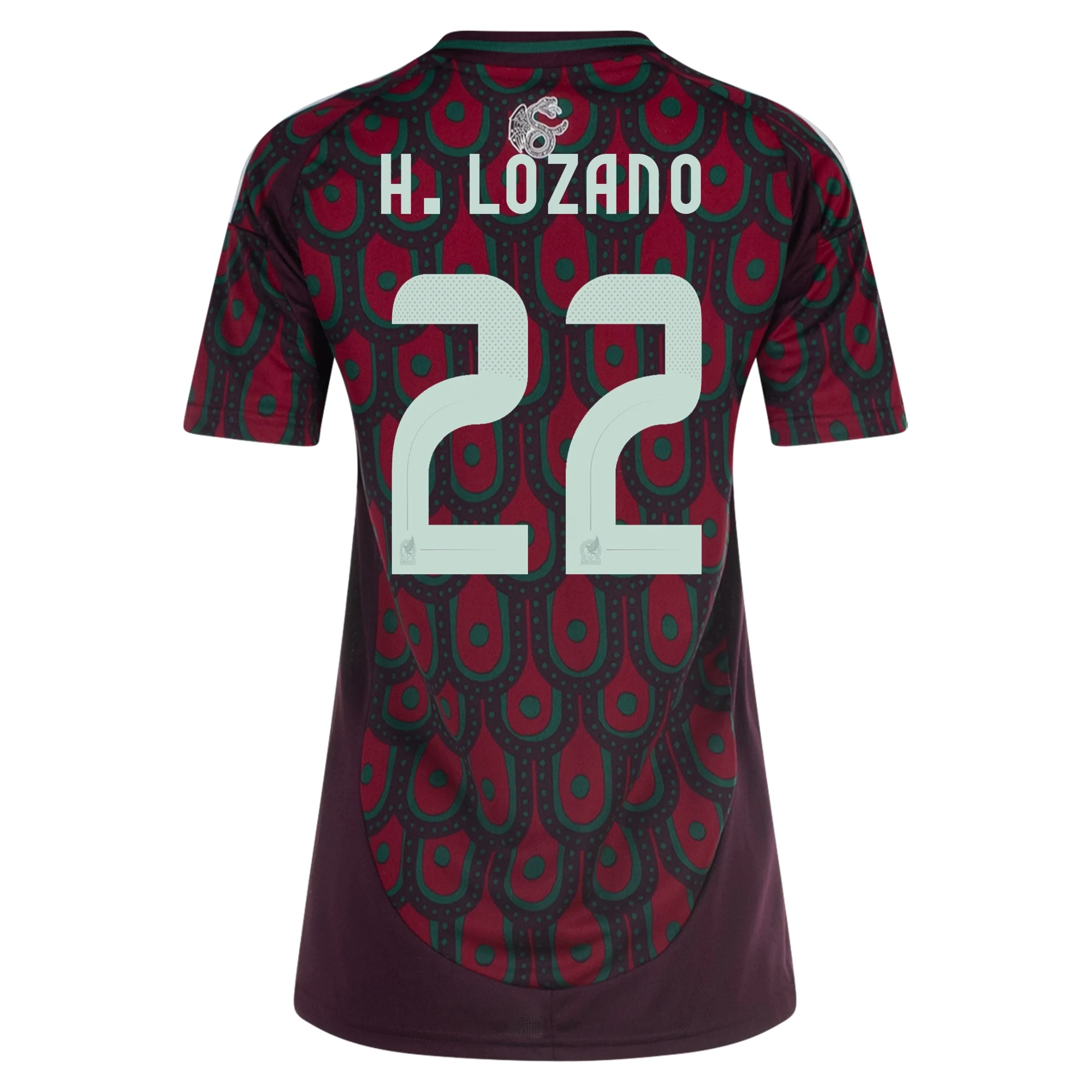 adidas Womens Mexico Hirving Lozano Home Jersey 24/25 (Multicolor)