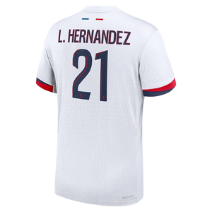 Nike Paris Saint-Germain Authentic Lucas Hernández Away Jersey 24/25 (White/Midnight Navy)