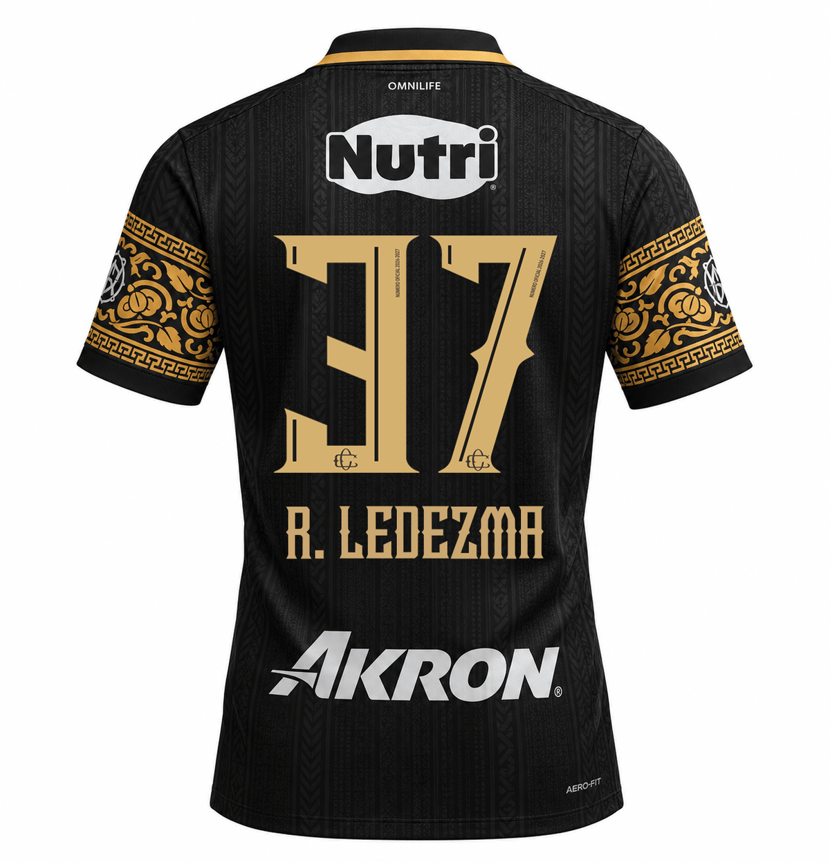 Nike Men's Chivas Guadalajara Richard Ledezma Match Authentic Third Jersey 26/27 (Black/Truly Gold)