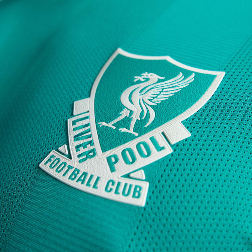 adidas Liverpool FC Authentic Virgil van Dijk Third Jersey w/ EPL + No Room For Racism Patches 25/26 (Sea Green)