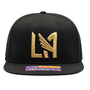 Fan Ink LAFC Los Angeles FC Dawn Snapback Hat (Black/Gold)