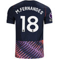 Nike Mens Tottenham Hotspur Mateus Fernandes Away Jersey w/ EPL + No Room For Racism Patches 26/27 (Obsidan/White)