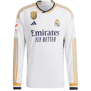 adidas Real Madrid Authentic Home Jersey w/ La Liga  Club World Cup Champion Patch 23/24 (White)