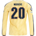 adidas Mens Arsenal Noni Madueke Long Sleeve Third Jersey w/ Champions League Patches 26/27 (Yellow)