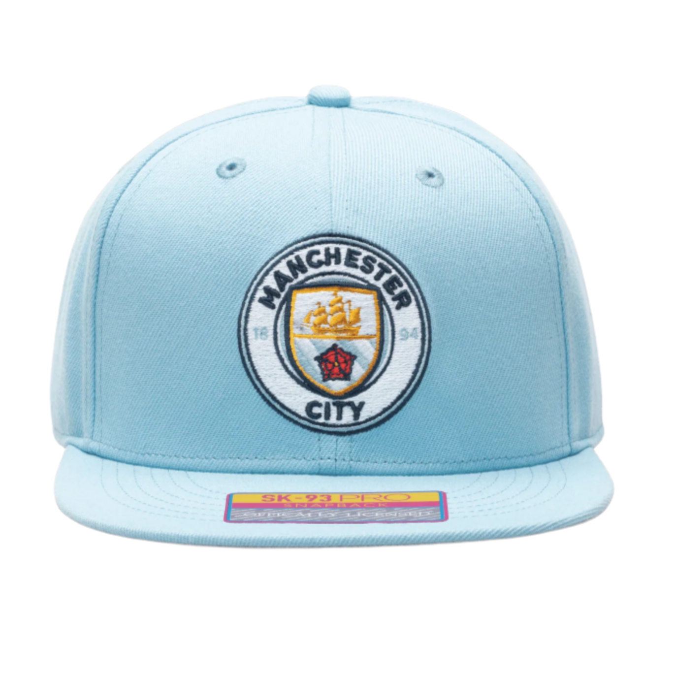 Fan Ink Manchester City Dawn Snapback Adjustable Hat (Light Blue)