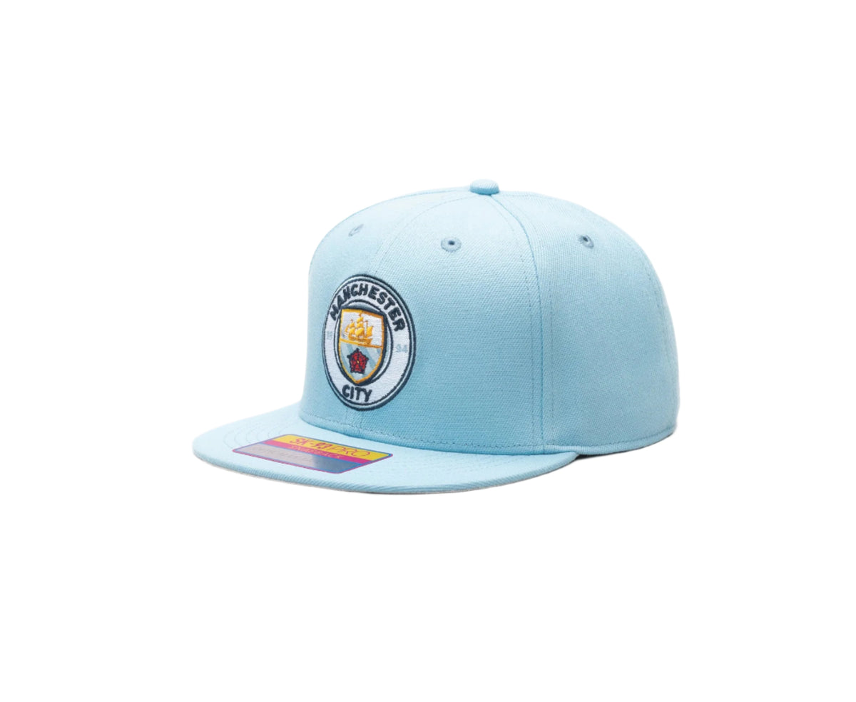 Fan Ink Manchester City Dawn Snapback Adjustable Hat (Light Blue)