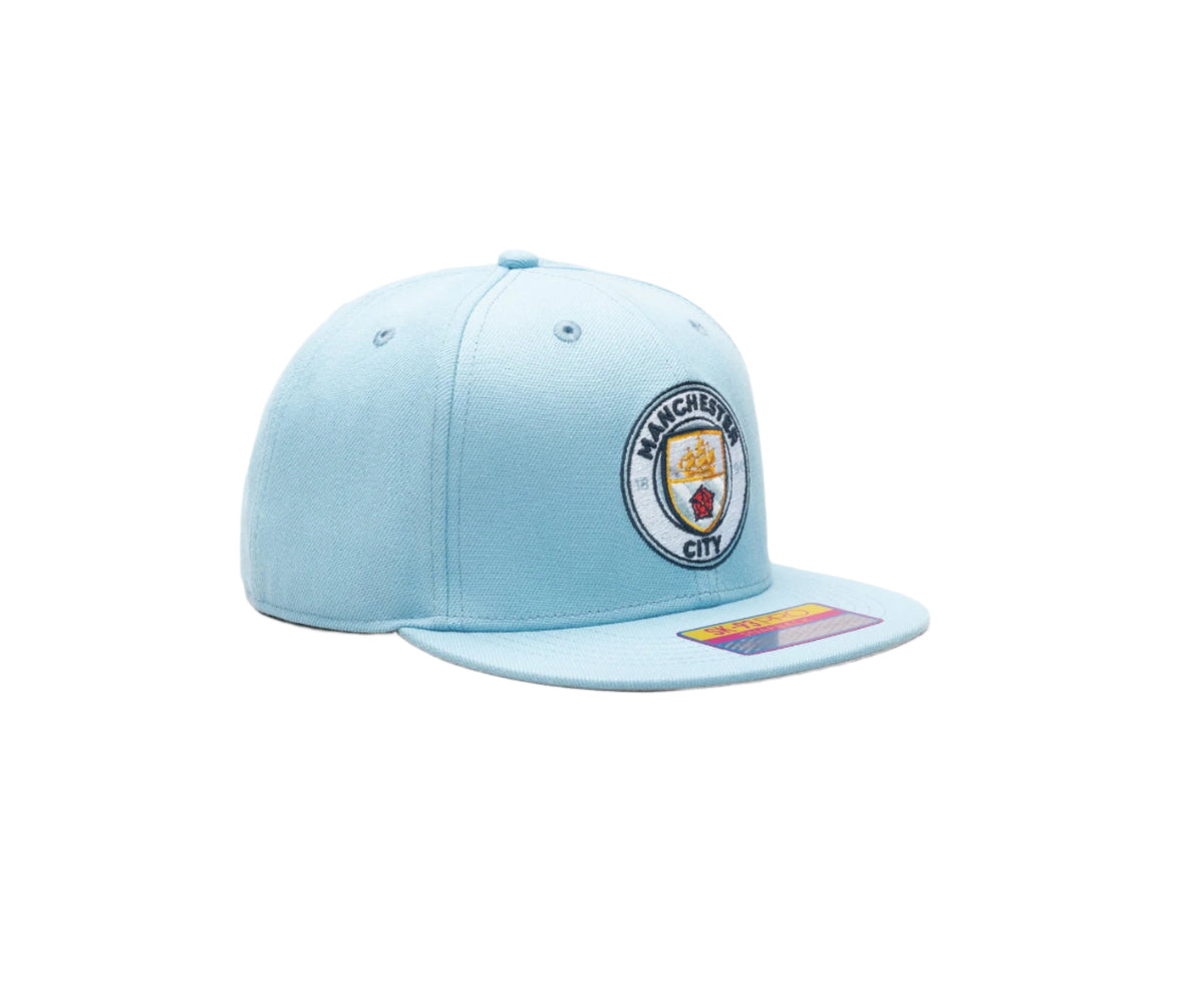 Fan Ink Manchester City Dawn Snapback Adjustable Hat (Light Blue)